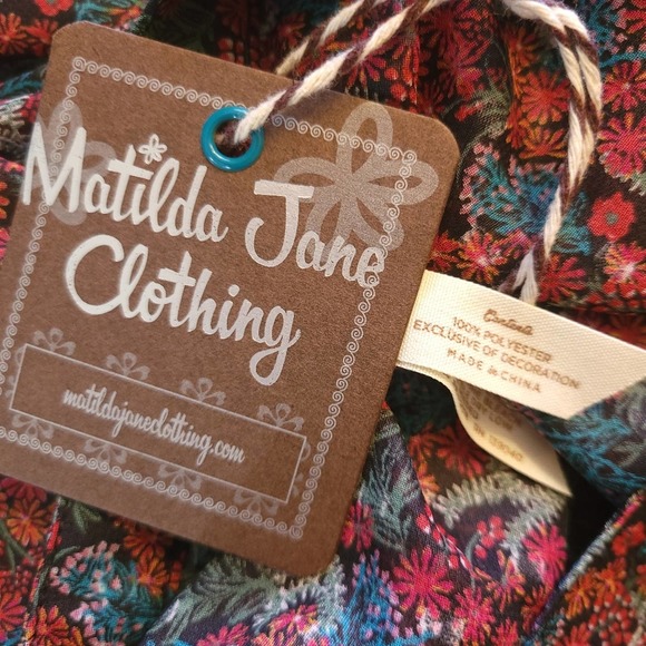 New Matilda Jane Choose Your Own Path Carol Top Floral Prairie Boho LARGE - Picture 5 of 8